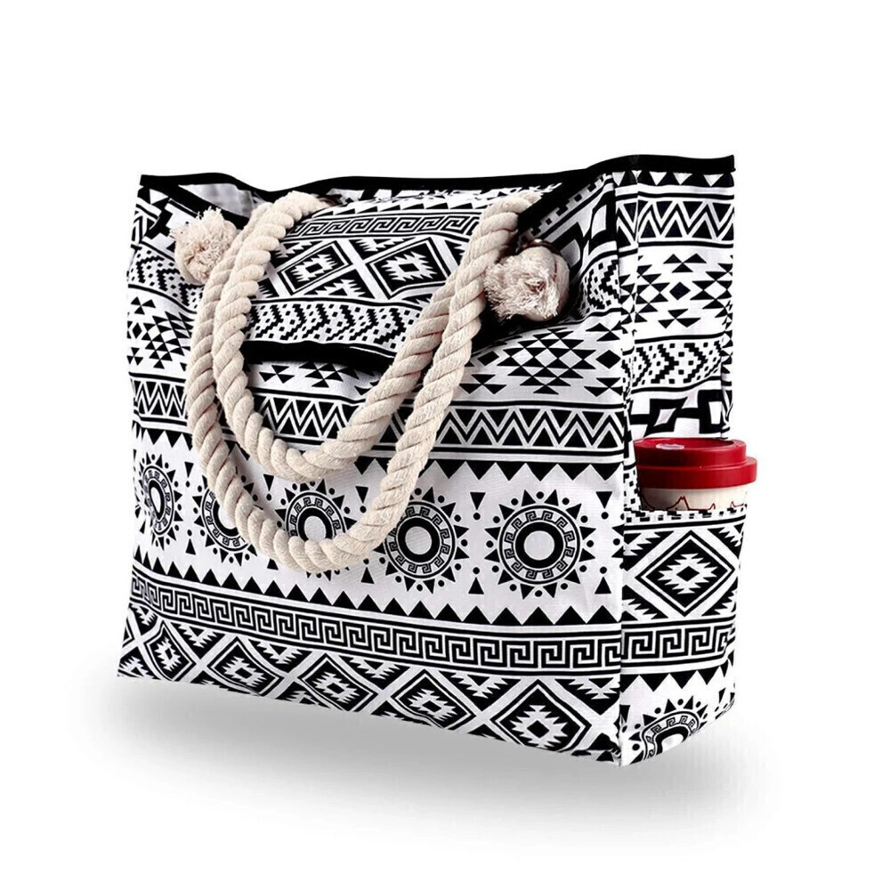 Geometric Pattern Travel Beach Bag